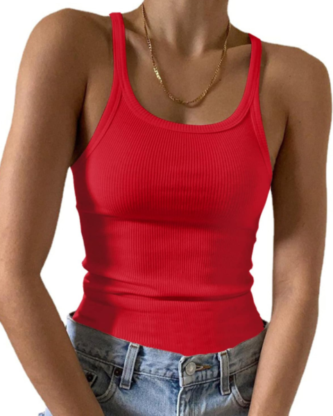 amazon ribbed knit women's tank tops